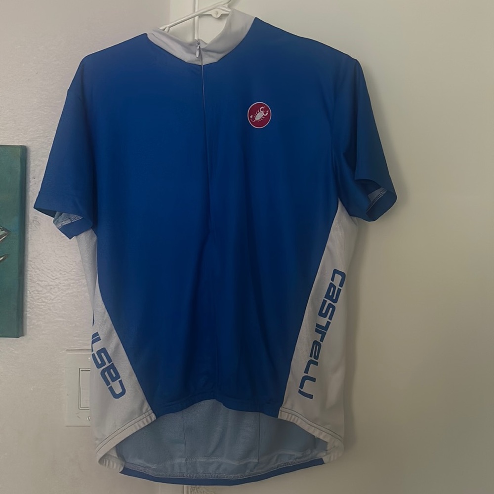 Castelli blue cycling jersey size medium